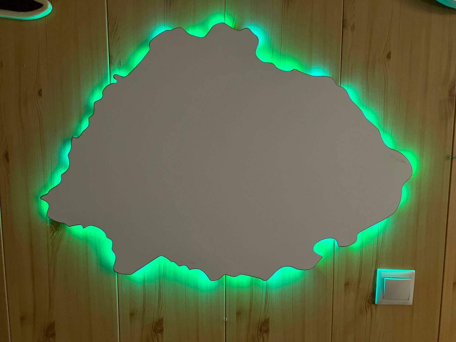Артборд Срез камня №2 с RGB LED подсветкой от сети и аккумулятора — производство и доставка по России